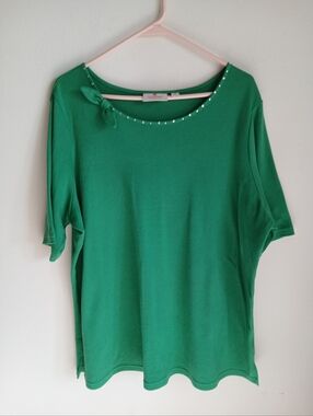 Quacker Factory Green Top 1X